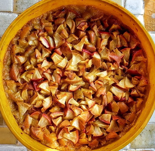 Apfelkuchen frisch aus dem Ofen